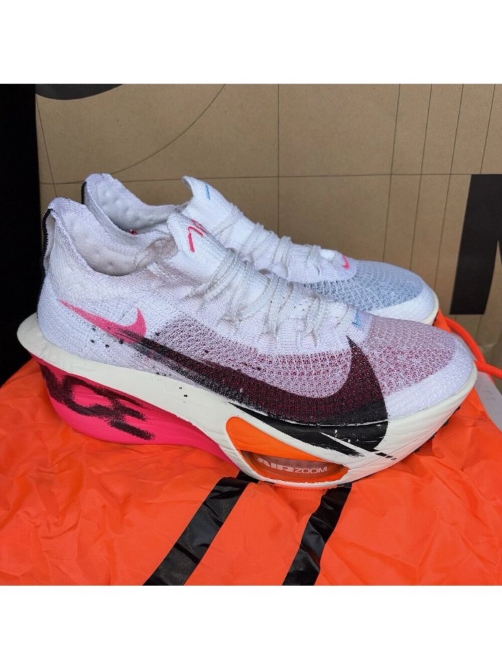 NEW Nike Air Zoom Alphafly Next %3 White Pink Pearl IM6673-100 Men’s Size 8
